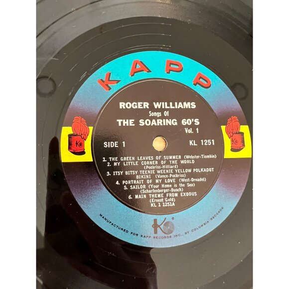 Roger Williams Songs Of The Soaring 60s Vinyl Record KL 1251 Vintage Album - Picture 2 of 4